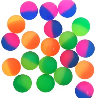 Pelotas saltarinas pequeñas en bote - 2,7 cm (144 uds.)