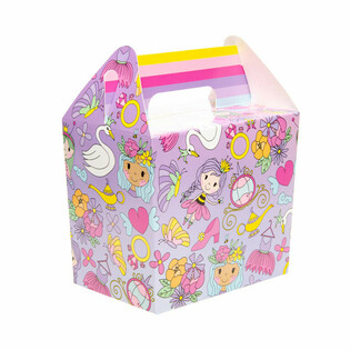Caja menú / Cajita de regalo Princesas 14x10x17 cm (12 uds.)